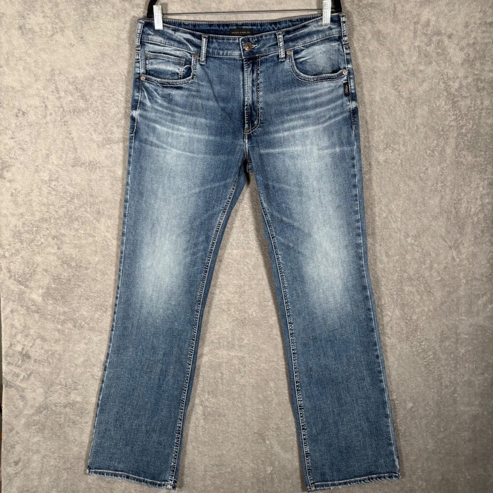 Silver Jeans Co Zac Relaxed Fit Straight Leg Jeans 36x34 Medium M42411SCV309